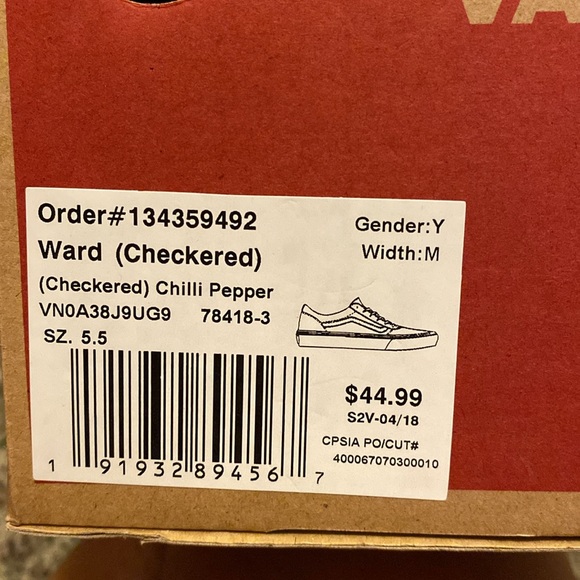 Checkered Chili Pepper Vans - Picture 7 of 8